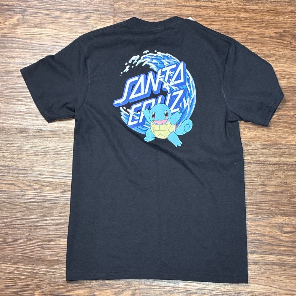 Pokémon Santa Cruz  Water Type 1 Black Short Sleeve T Shirt Boys Size  Large
